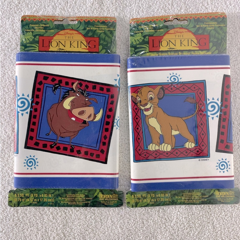 Vintage Disney The Lion King Wallpaper Border X2